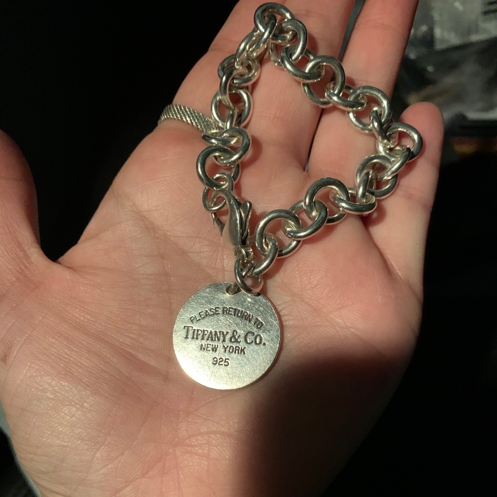 Tiffany and co Circle Round Tag Charm Bracelet